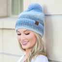 C.C� Ombre Fur Pom Beanie Hat