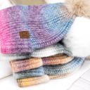  C.C� Ombre Fur Pom Beanie Hat