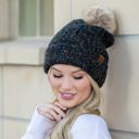  C.C� Confetti Pom Beanie Hat