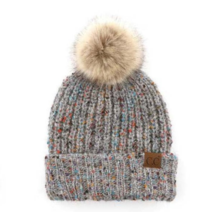 C.C� Confetti Pom Beanie Hat