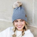  C.C� Honeycomb Pom Beanie Hat