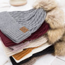  C.C� Honeycomb Pom Beanie Hat