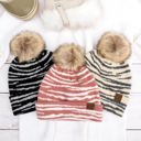  C.C� Zebra Pom Beanie Hat