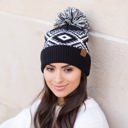  C.C� Aztec Knit Pom Beanie Hat