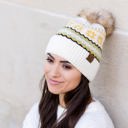  C.C� Nordic Fair Isle Pom Beanie Hat