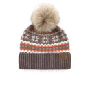 Taupe C.C� Nordic Fair Isle Pom Beanie Hat