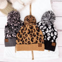  C.C� Leopard Pom Beanie Hat