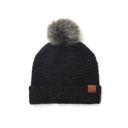 Black C.C� Ultra Soft Fur Pom Beanie Hat