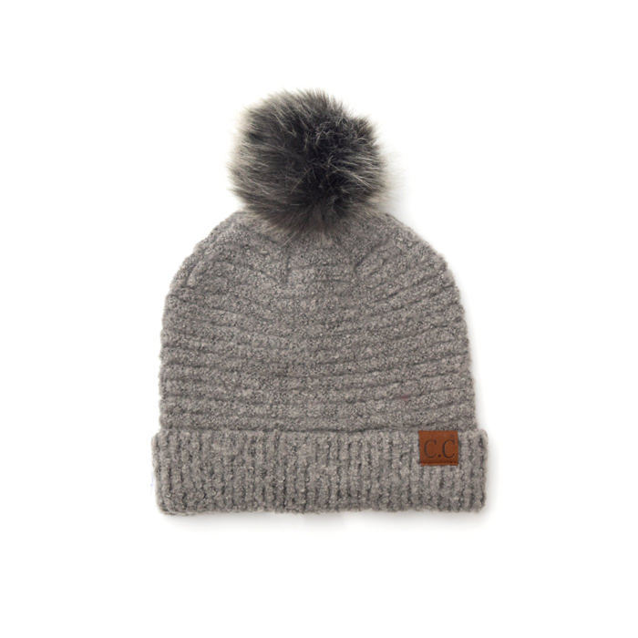 C.C� Ultra Soft Fur Pom Beanie Hat