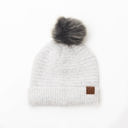 White C.C� Ultra Soft Fur Pom Beanie Hat