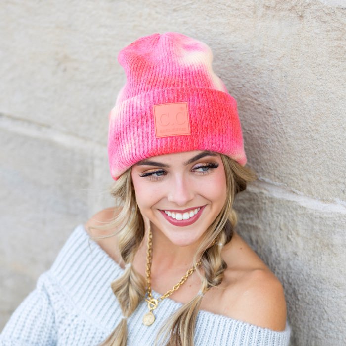 C.C� Tie Dye Boyfriend Beanie Hat