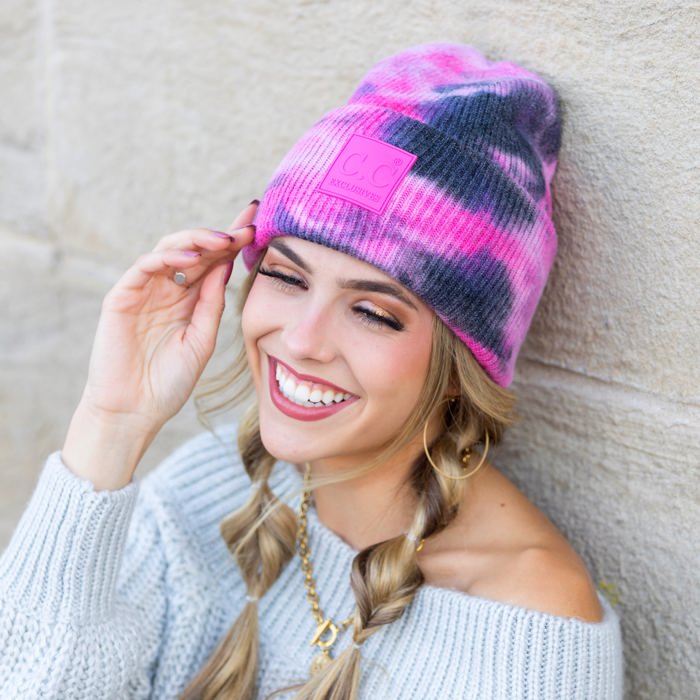 C.C� Tie Dye Boyfriend Beanie Hat