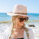 Blush Boho Accent Panama Hat