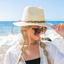 Straw Boho Accent Panama Hat