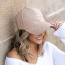 Almond Quilted Puffer Ball Cap