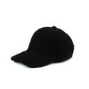 Black Boucle Sherpa Boyfriend Ball Cap