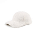 White Boucle Sherpa Boyfriend Ball Cap