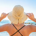 Straw Bow Accent Straw Hat