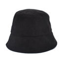 Black Corduroy Bucket Hats