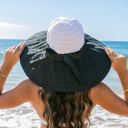 Black/white Classic Bow Accent Sunhat