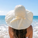 Cream Classic Bow Accent Sunhat