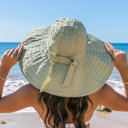 Olive Classic Bow Accent Sunhat