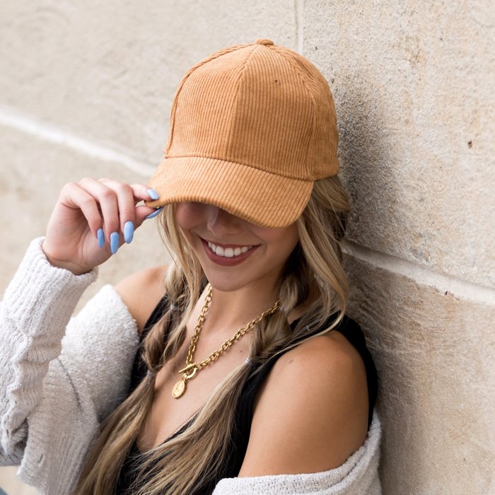 Corduroy Boyfriend Ball Cap Hat