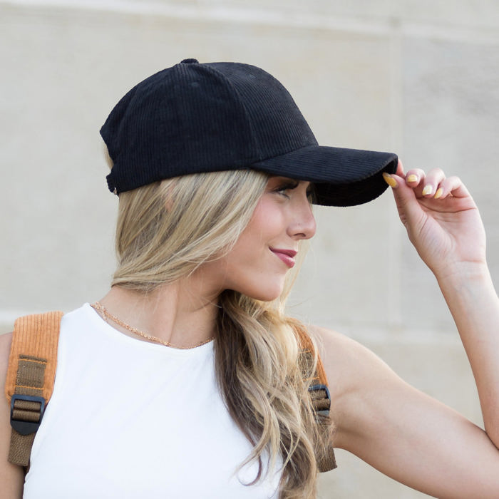 Corduroy Boyfriend Ball Cap Hat