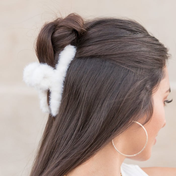 Fuzzy Fur Claw Clip | 3 Pack