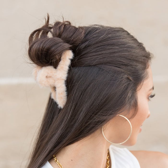 Fuzzy Fur Claw Clip | 3 Pack
