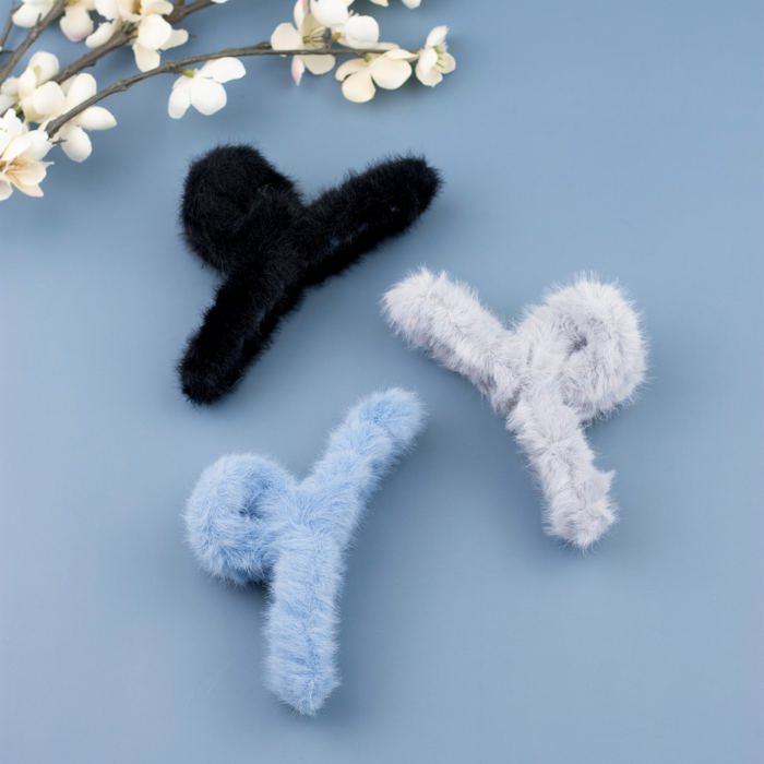 Fuzzy Fur Claw Clip | 3 Pack