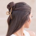  Metal Wood Grain Hair Claw - 3 Pack