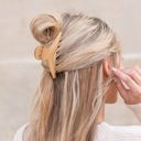  Metal Wood Grain Hair Claw - 3 Pack