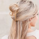  Metal Wood Grain Hair Claw - 3 Pack