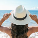 Cream Classic Straw Panama Hat