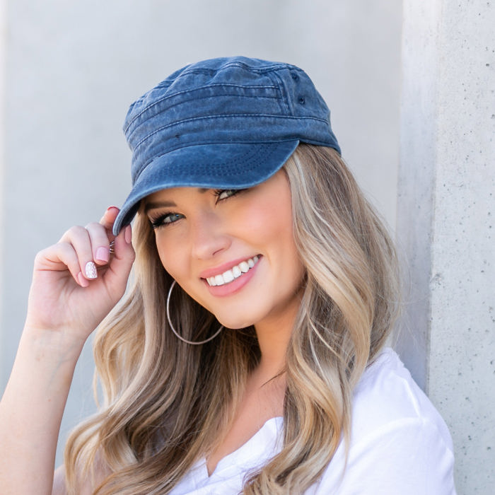 Distressed Cadet Caps Hat