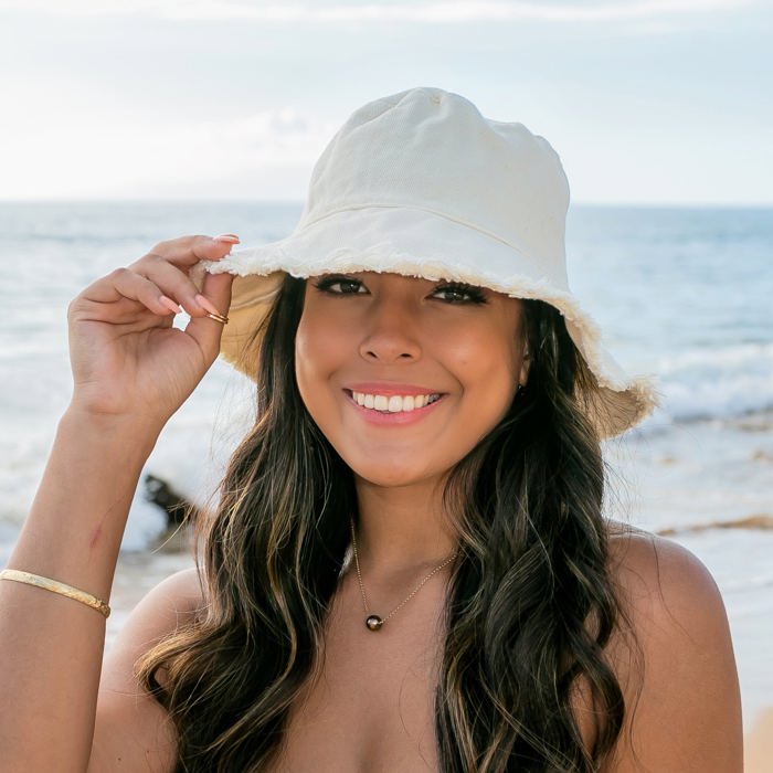 Frayed Edge Canvas Bucket Hat