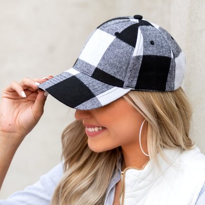Fall Plaid Ball Caps Hat
