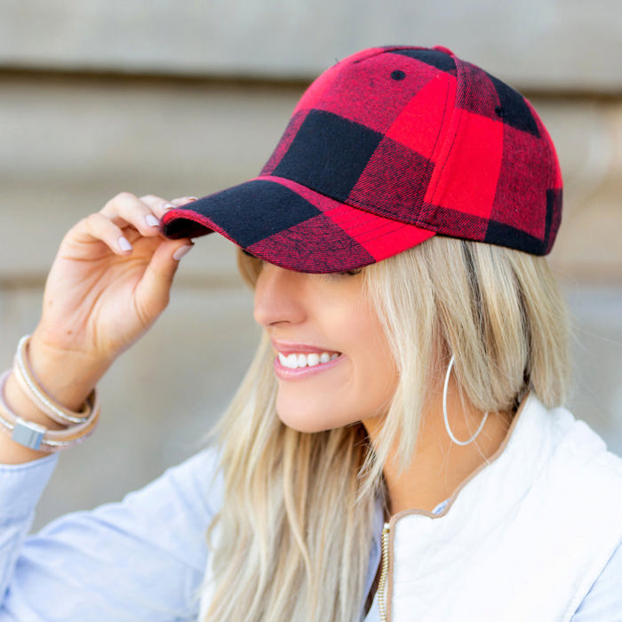 Fall Plaid Ball Caps Hat
