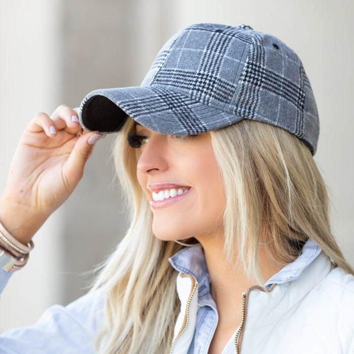 Fall Plaid Ball Caps Hat