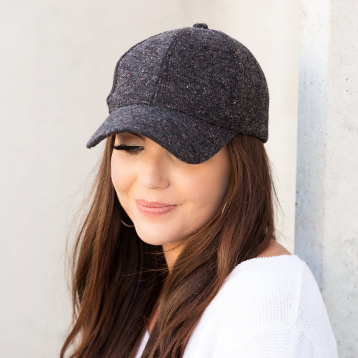 Autumn Tweed Ball Caps Hat