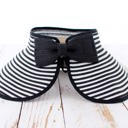 Black Foldable Bow Stripe Visor