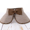 Mocha Foldable Bow Stripe Visor