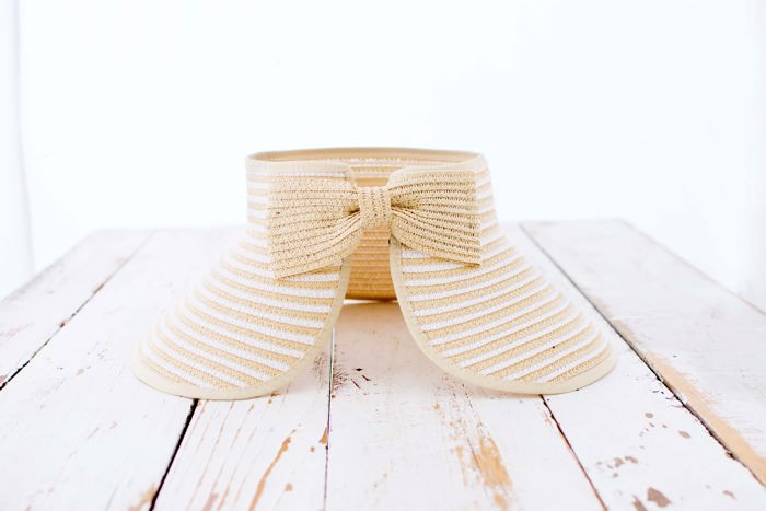 Foldable Bow Stripe Visor