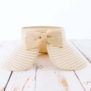 Straw Foldable Bow Stripe Visor