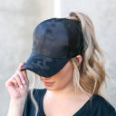  Camo Messy Bun Cap
