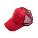 Wine Camo Messy Bun Cap