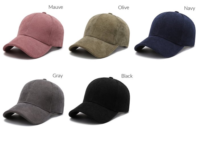 Micro Corduroy Boyfriend Ball Cap Hat