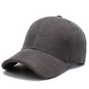 Gray Micro Corduroy Boyfriend Ball Cap Hat