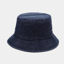Navy Distressed Bucket Hats